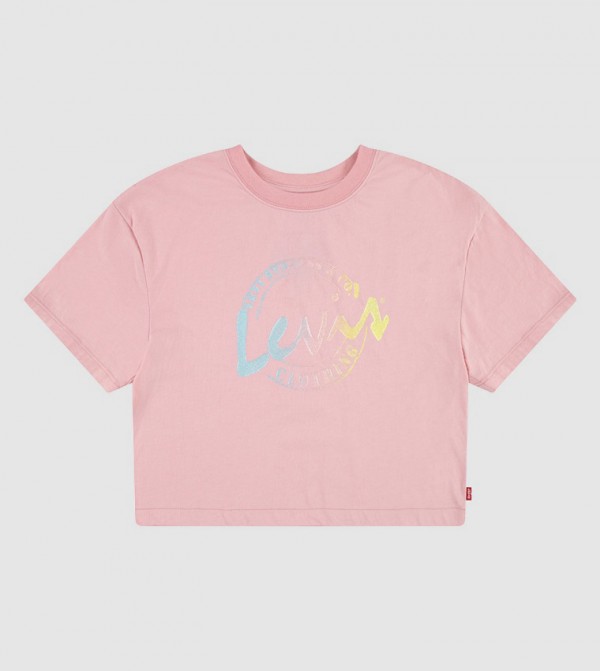 Meet and Greet Script Printed Crop T-Shirt