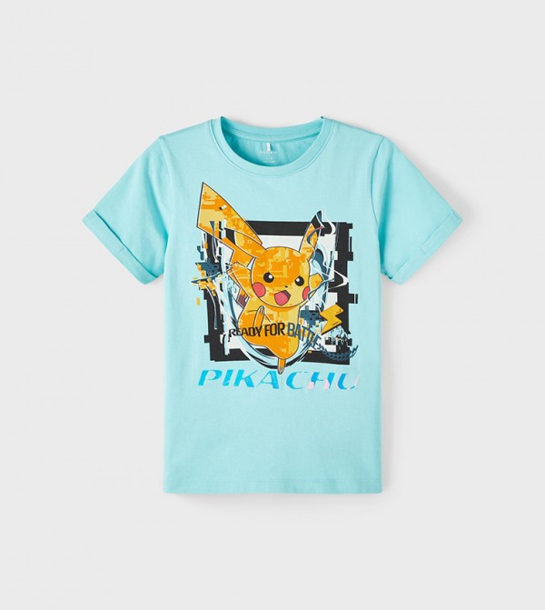 Buy Name It Pokémon Printed Short Sleeves T Shirt In Blue