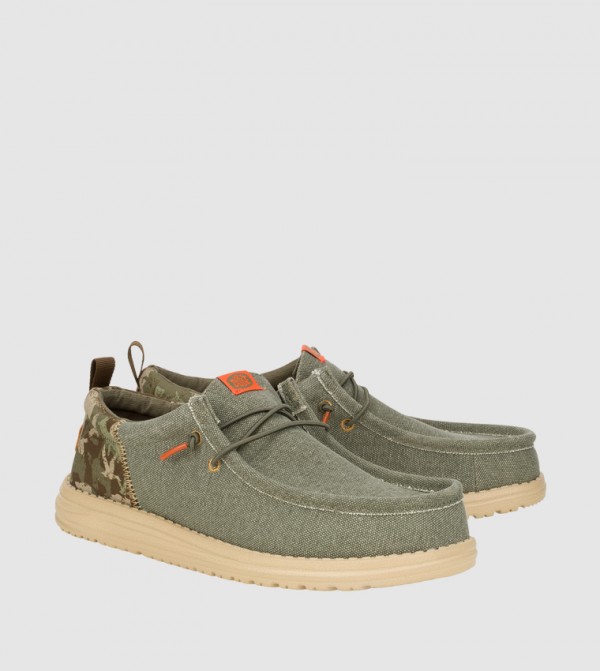 Wally Funk Hunt Camo Print Slip-On Shoes