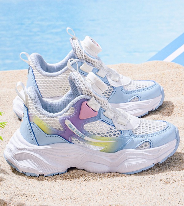Color Block Mesh Low Top Sneakers