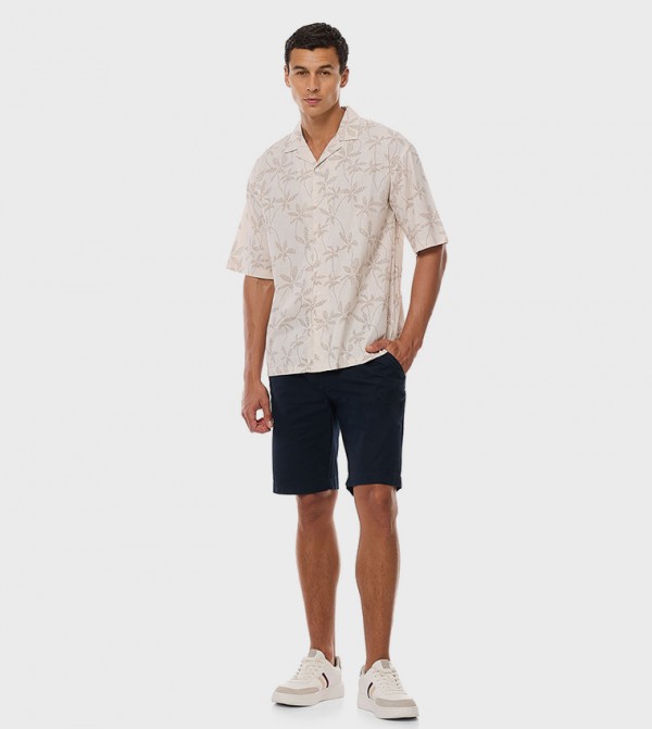Solid Shorts with Drawstring Waist