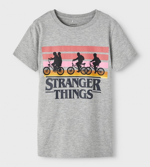 Stranger Things Printed Crew Neck T-Shirt