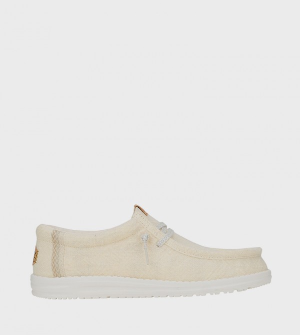 WALLY Patterned Jute Slip-On Shoes