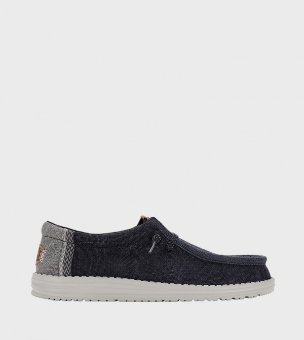 WALLY Patterned Jute Slip-On Shoes