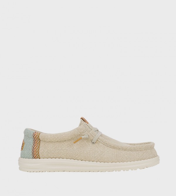 WALLY Patterned Jute Slip-On Shoes