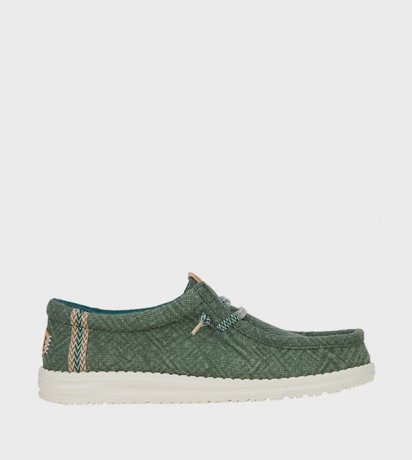 WALLY Patterned Jute Slip-On Shoes