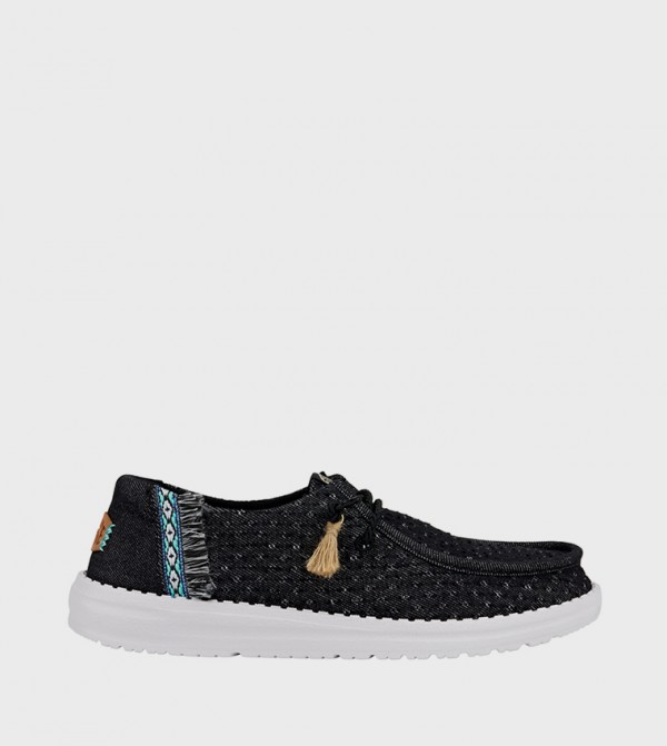WENDY Textured Canvas Slip-On Shoes