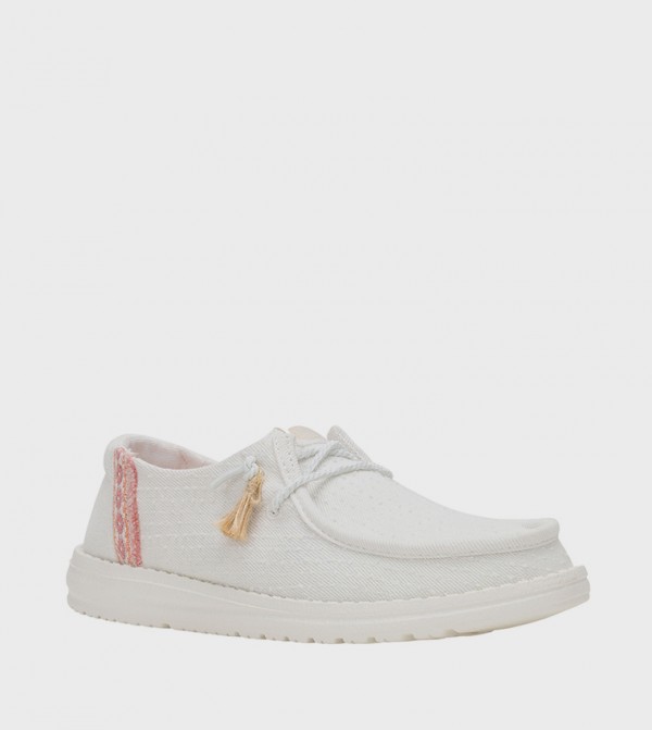 WENDY Textured Canvas Slip-On Shoes
