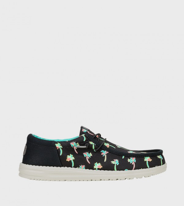WALLY Funk Palm Printed Slip-On Shoes