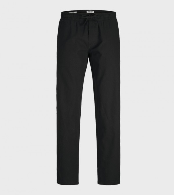 Solid Drawstring Waist Pants