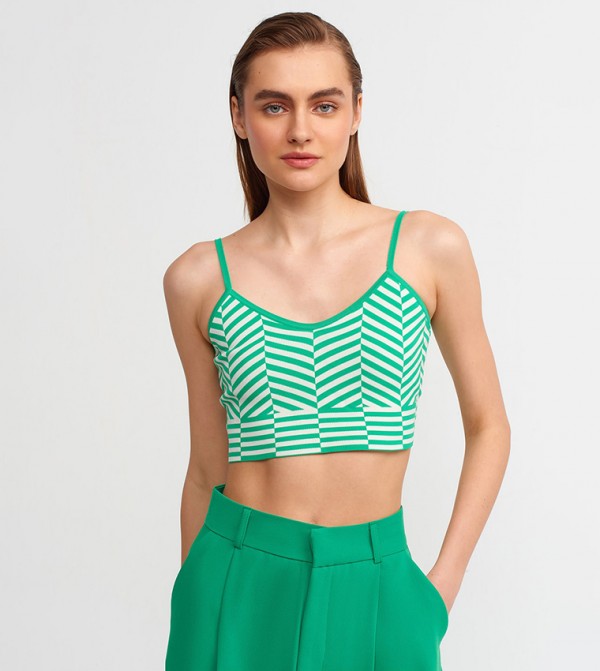 Strap Knitted Crop Top