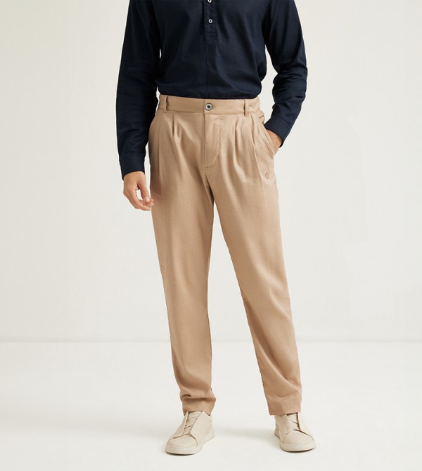 NOAH Pleat Detail Relaxed Fit Pants