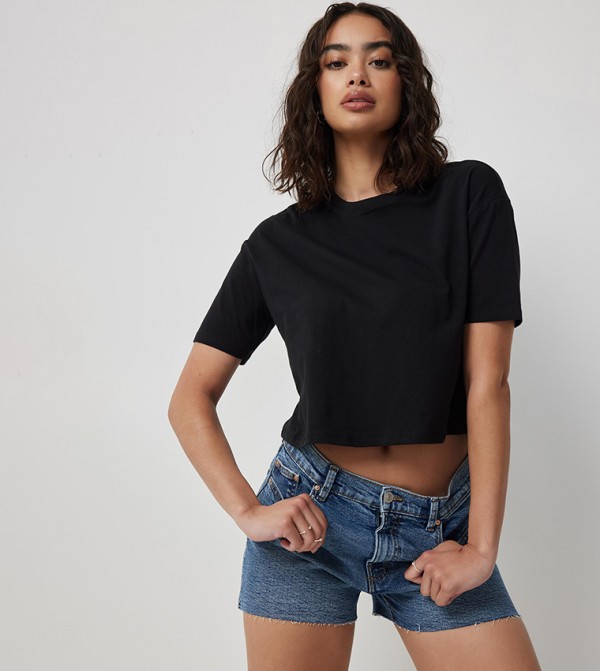 Solid Organic Cotton Crop T-Shirt