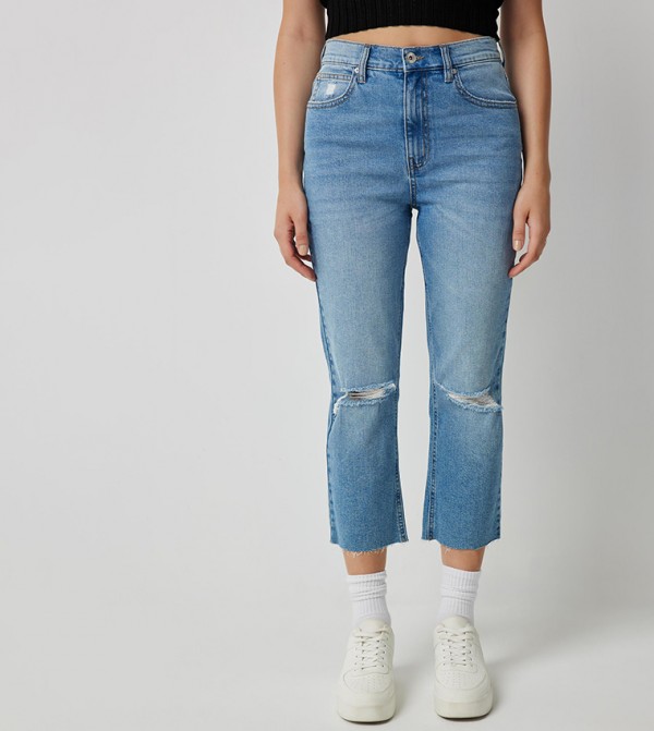 بنطال جينز قصير مرن 