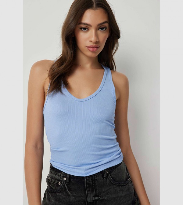 Solid Racerback Tank Top