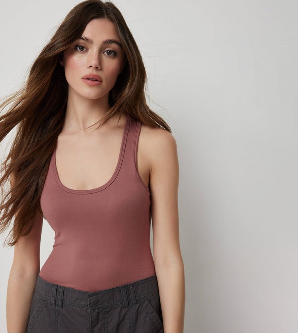 Solid Racerback Tank Top