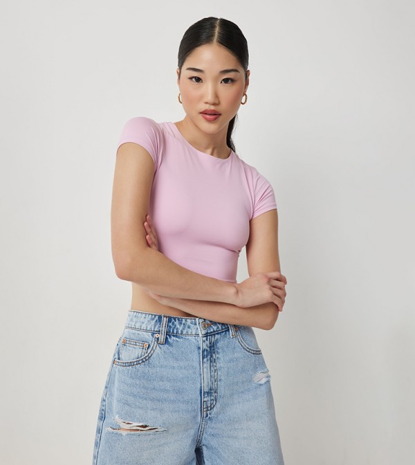 Contour Short Sleeves Crop Top