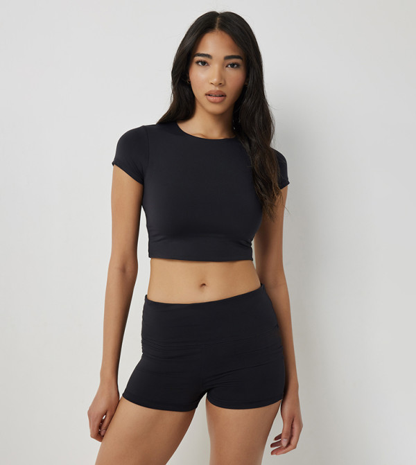 Contour Short Sleeves Crop Top