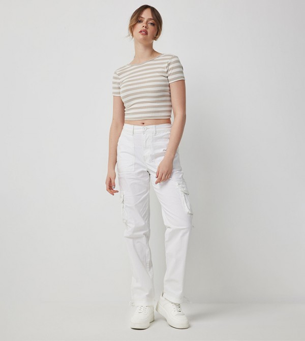 Regular Rise Cargo Pants