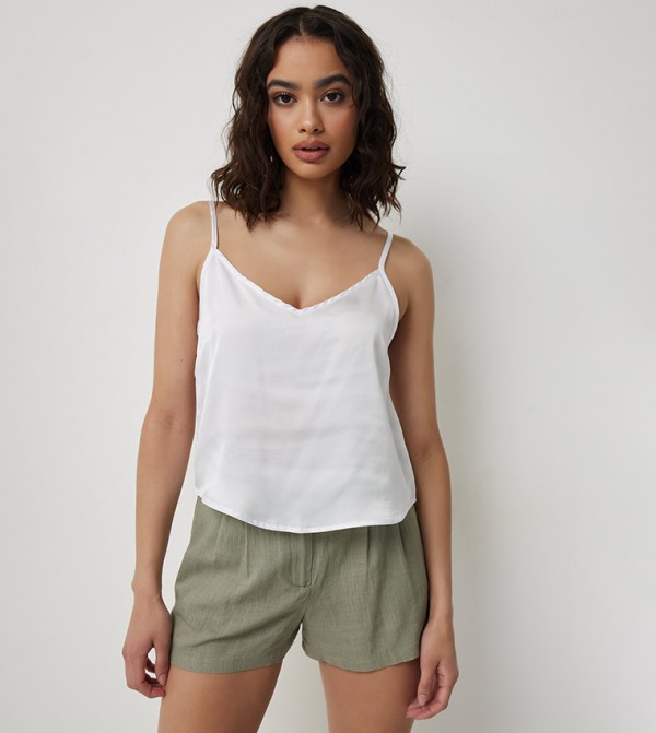 Solid V-Neck Cami Top