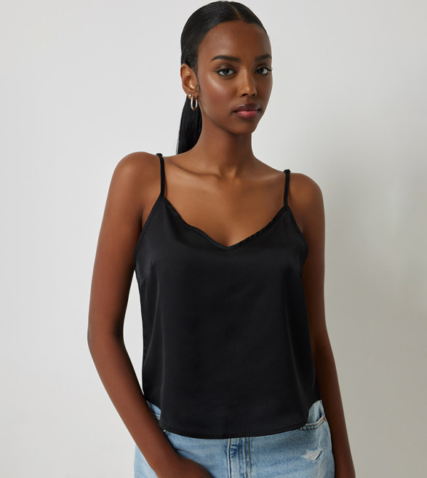 Solid V-Neck Cami Top