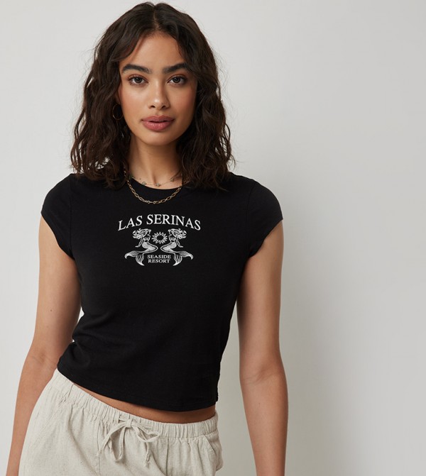 Graphic Print Crop T-Shirt