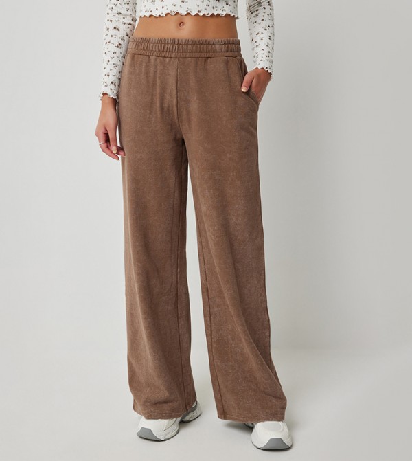 Washed Wide Leg Sweatpants