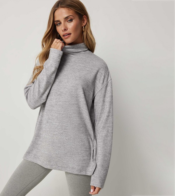 Solid Turtleneck Sweater
