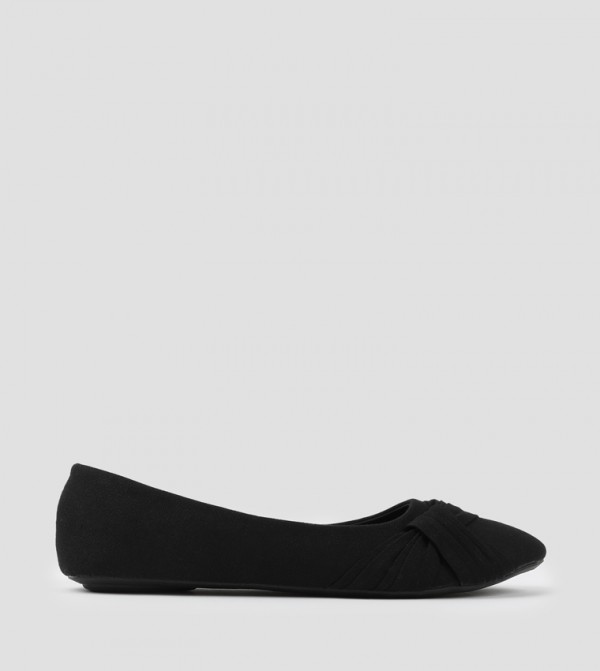 Pleated Detail Ballerinas