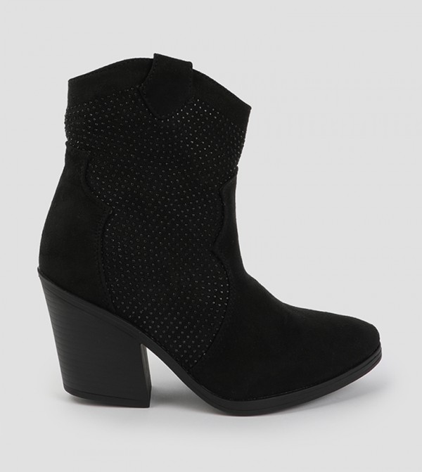 Embellished Zipper Detail Boots