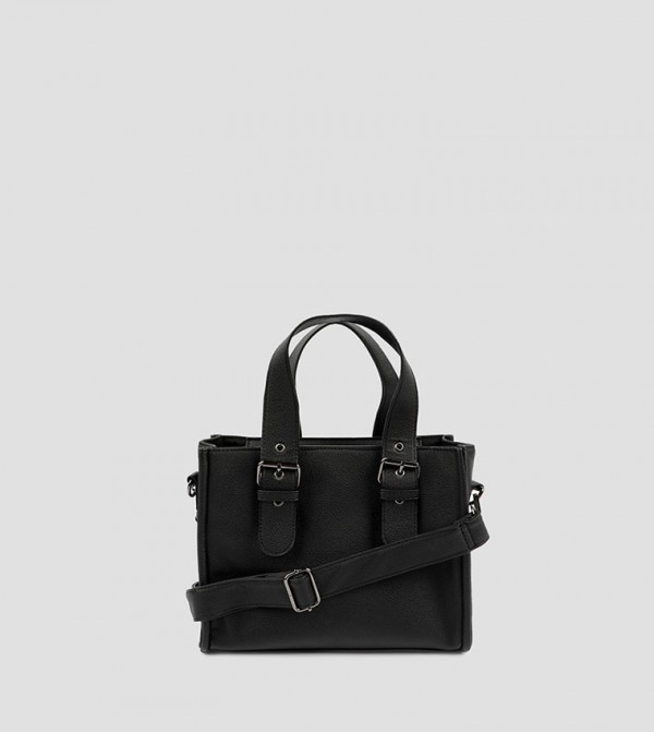 Textured Zippered Tote Bag