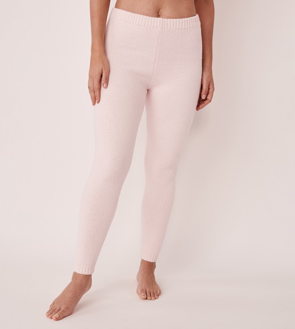 Dusty Pink Structured Contour Rib Leggings
