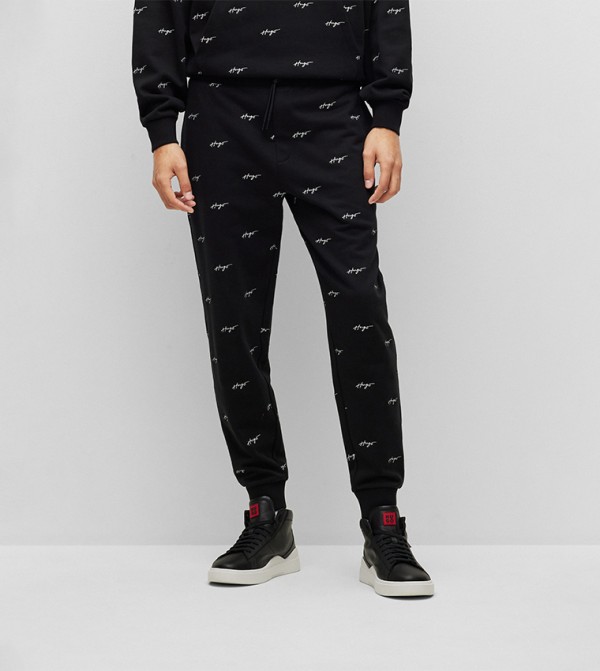 Logo Signature Drawstring Waist Joggers