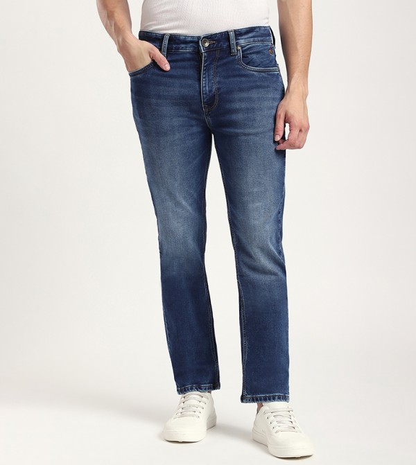 بنطلون جينز ضيق مغسول 