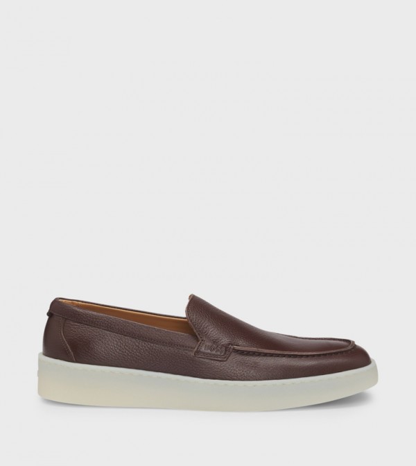 Textured Leather Loafers