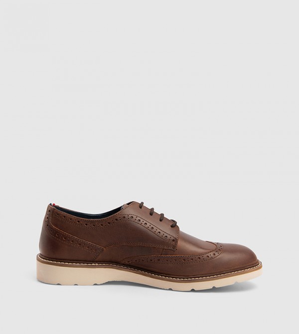 HAMPTON Waxy Leather Lace-Up Brogues