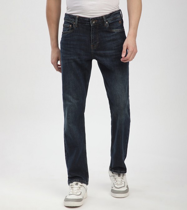 Washed Mid Rise Slim Fit Jeans