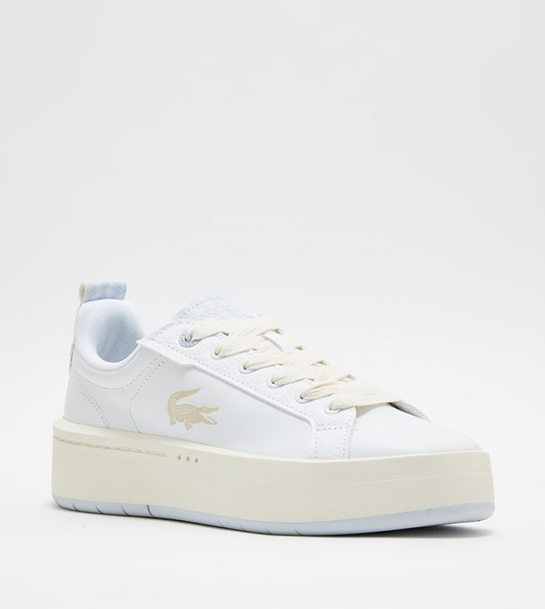 Lacoste Ziane Platform Leather Sneaker In White | MYER
