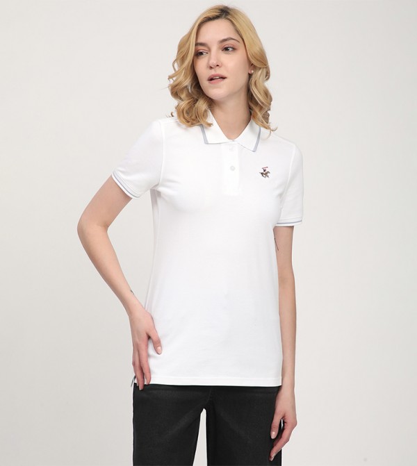 Logo Detail Short Sleeves Polo T-Shirt