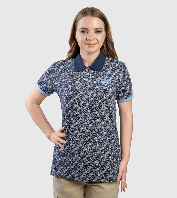 Printed Short Sleeves Polo T-Shirt