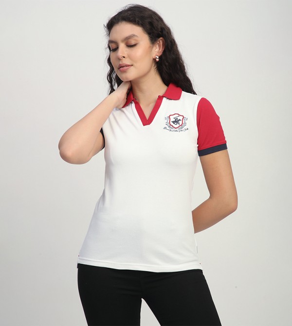 Logo Embroidered Short Sleeves Polo T-Shirt