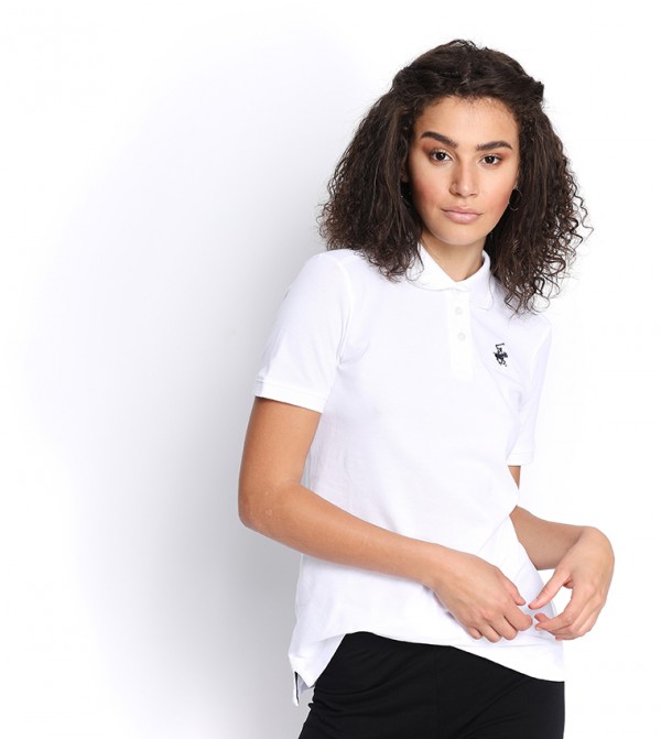 3-Button Placket Short Sleeve Polo Shirt