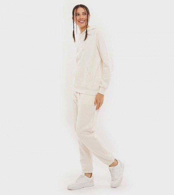 Solid Drawstring Waist Joggers