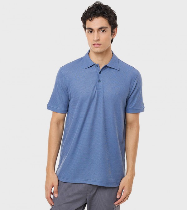 Solid Polo T-Shirt with Short Sleeves