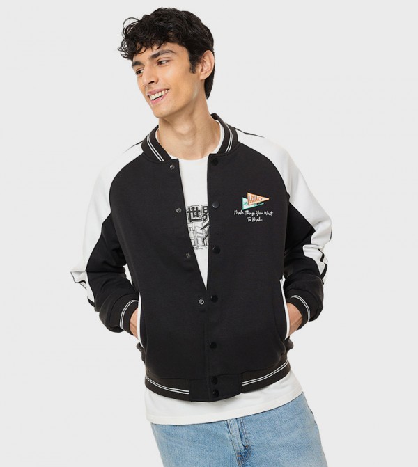 Color Block Varsity Jacket