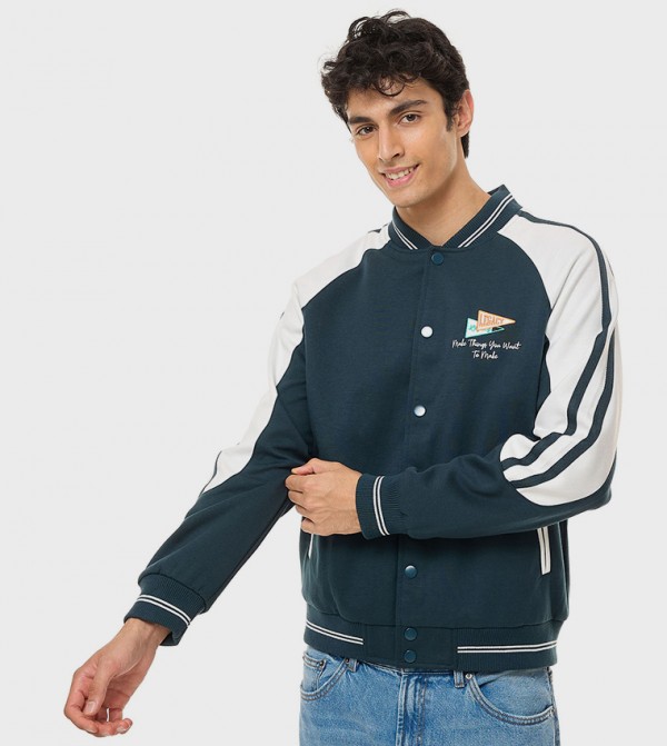 Color Block Varsity Jacket