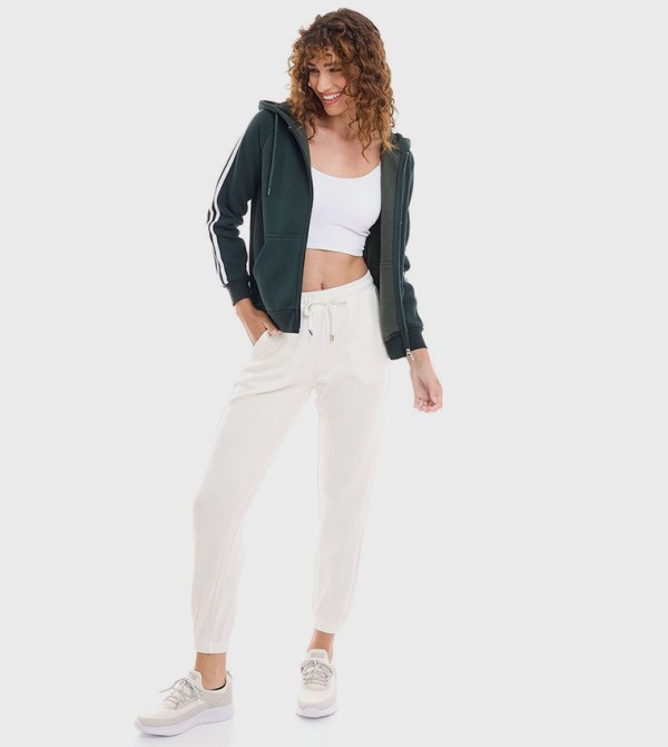 Solid Joggers with Drawstring Waist