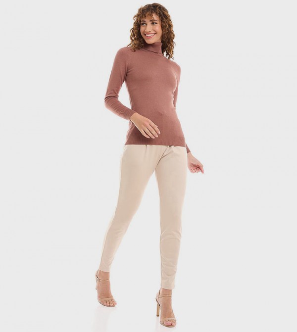 Solid Pants with Drawstring Waist