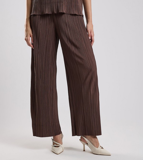 Buy LC Waikiki Patterned Elastic Waist Casual Pants In Khaki