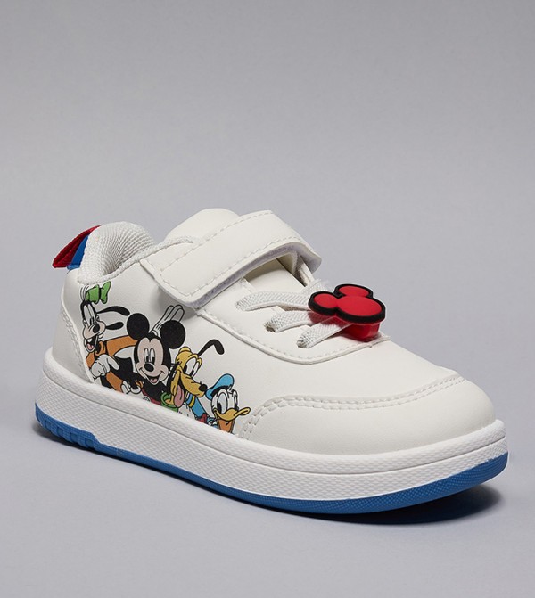 Mickey & Friends Print Velcro Sneakers